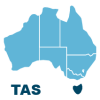 Tasmania icon - blue