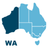 Western Australia icon - blue